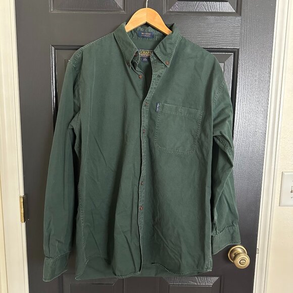 Chaps/Ralph Lauren Green Button Down Shirt - Picture 1 of 4